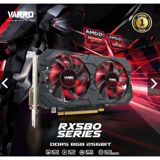 Jual Vga Card Varro RX 580 8gb DDR5 256bit New Garansi | Shopee Indonesia