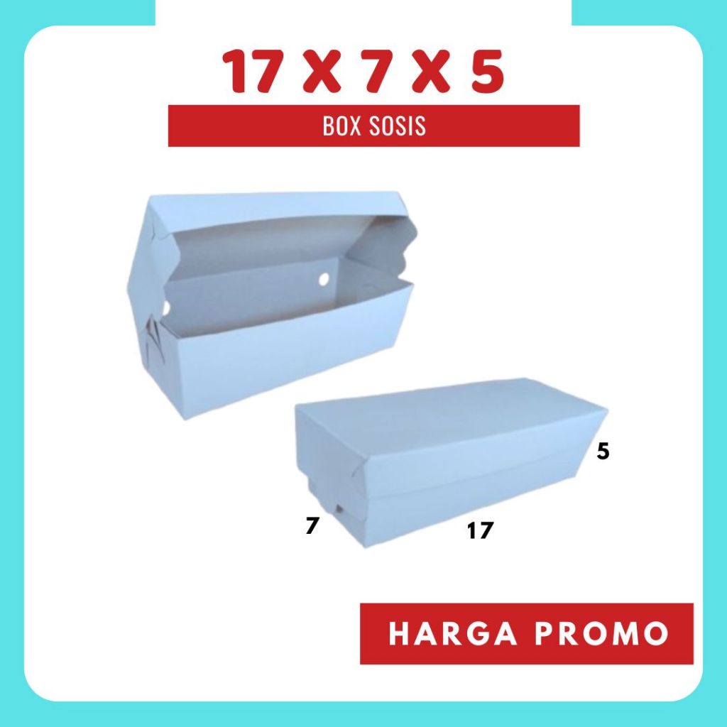 Jual Box Sosis KW 17x7x5 Corndog Packing Sosis Bakar Tokkebi Hottang ...