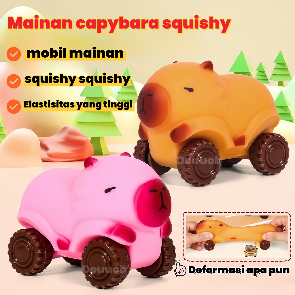 Jual [Deformasi apa pun]Mainan mobil Kapibara/squishy capybara/mainan ...