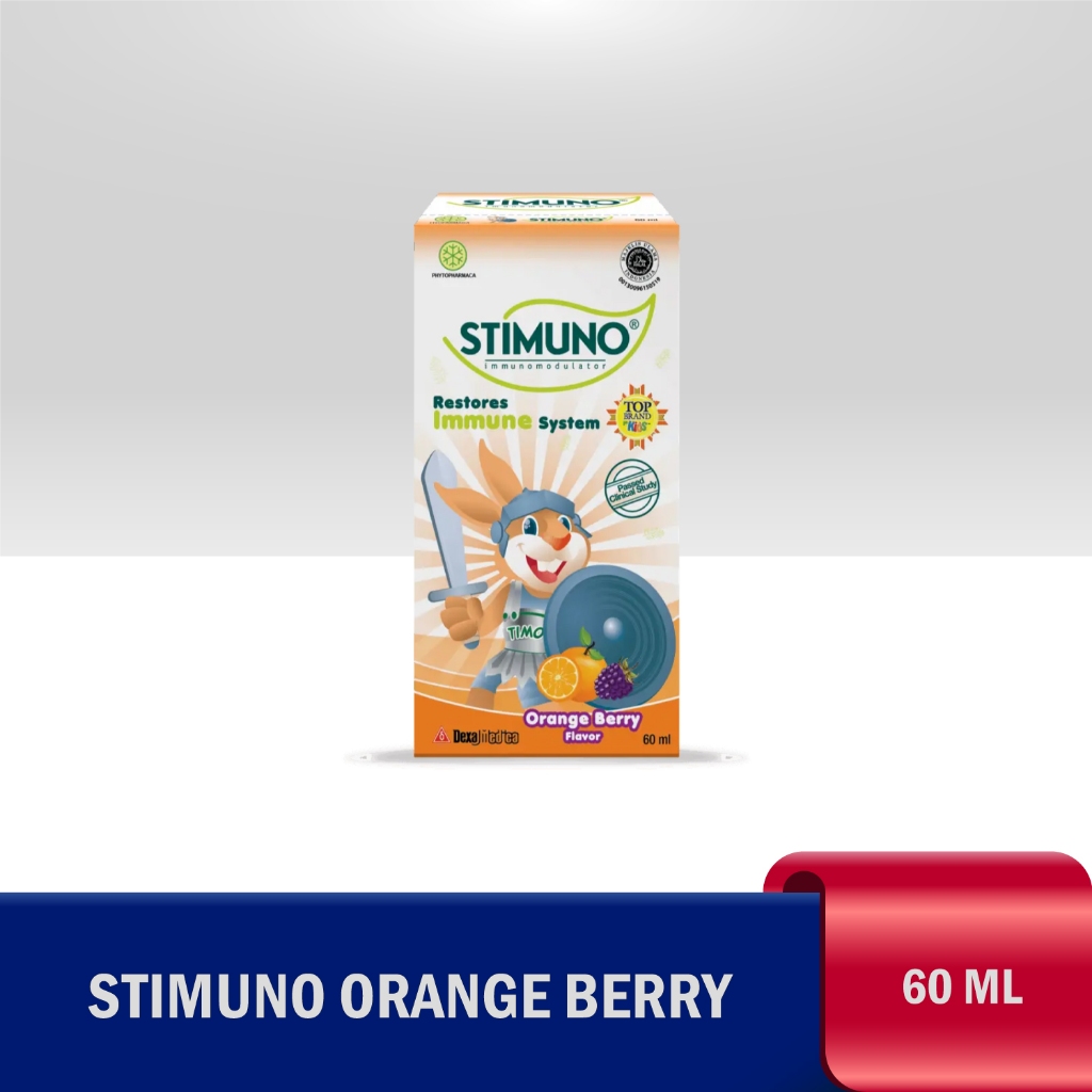 Jual STIMUNO SYRUP ORANGE BERRY 60 ML - Vitamin Daya Tahan Tubuh Anak ...
