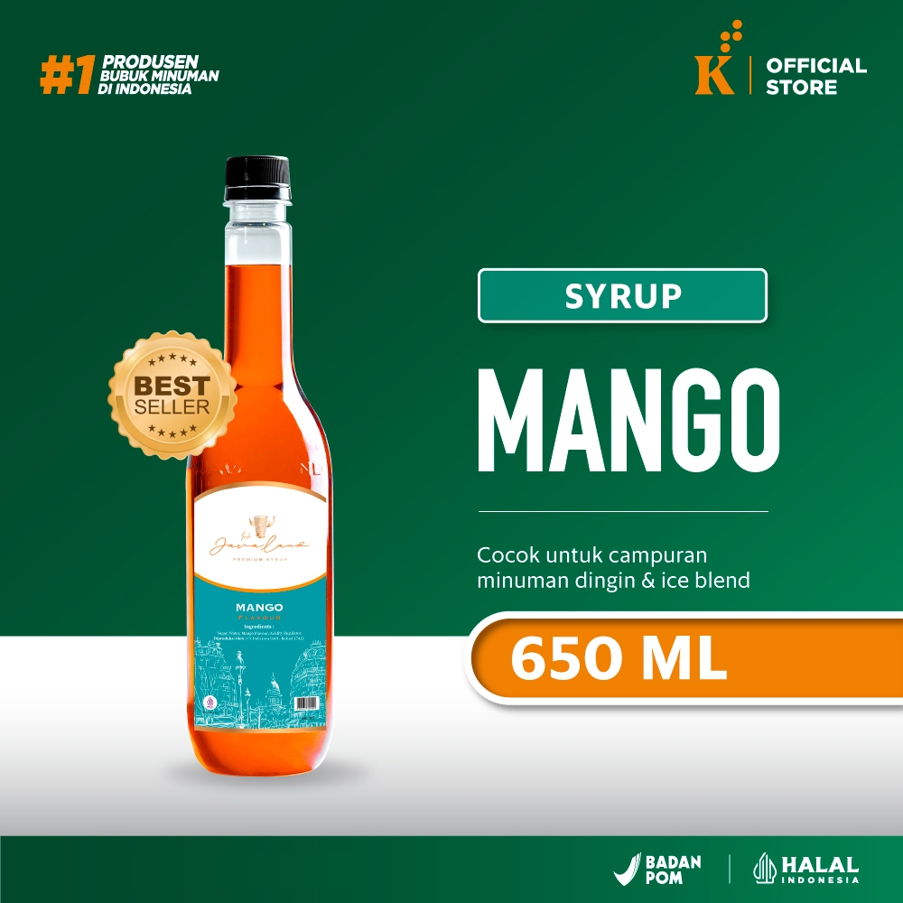 Jual Syrup/Sirup Premium Javaland Rasa Mango 650 ml | Shopee Indonesia