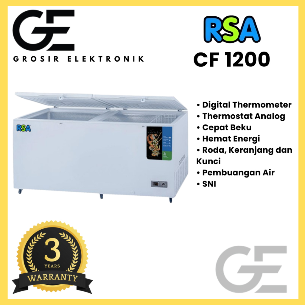 Jual RSA Chest Freezer 1050 Liter CF-1200 GARANSI RESMI | Shopee Indonesia