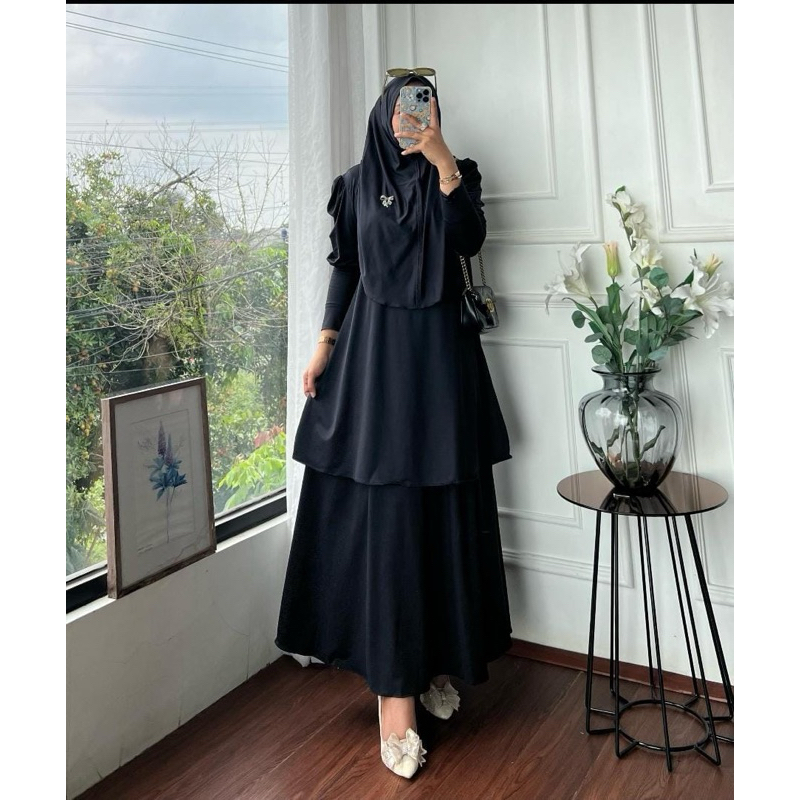 Jual Nada set rok hijab 4in1 ( chat tuk pilihan warna) | Shopee Indonesia