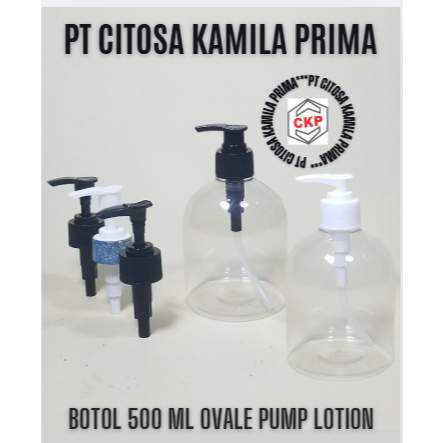 Jual Botol 500 ml Ovale Natural Pump Lotion PP / Botol Plastik / Botol ...