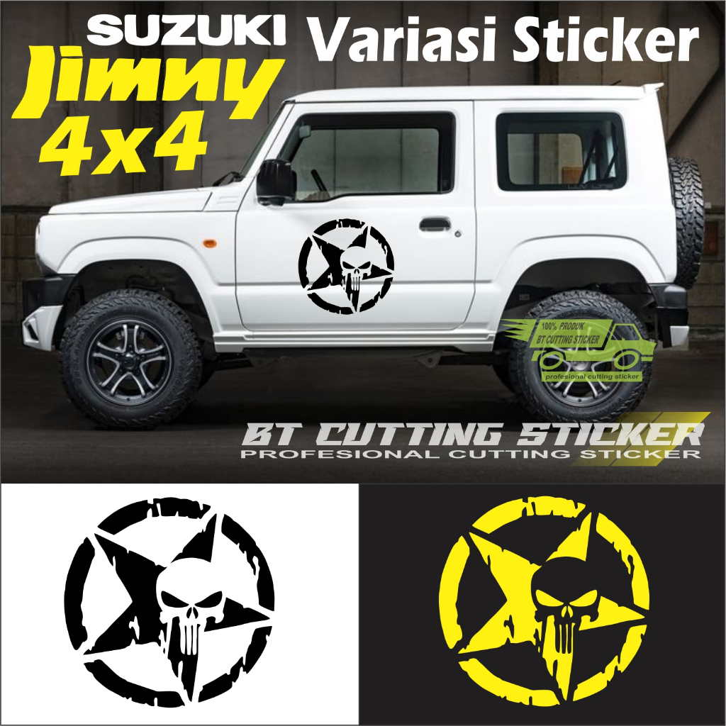 Jual JMY32 Sticker tengkorak moster / sticker mobil jimny / stiker ...