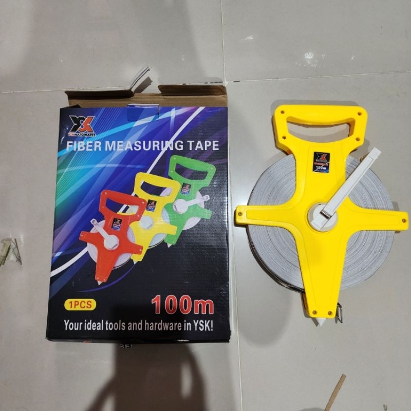 Jual Meteran Fiber 100 Meter Tancap TANAH Roll | Shopee Indonesia