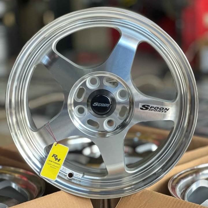 Jual Velg Spoon Ring 15 Pcd 4x100 Lebar 6.5 Et 40 Warna Silver Machine ...