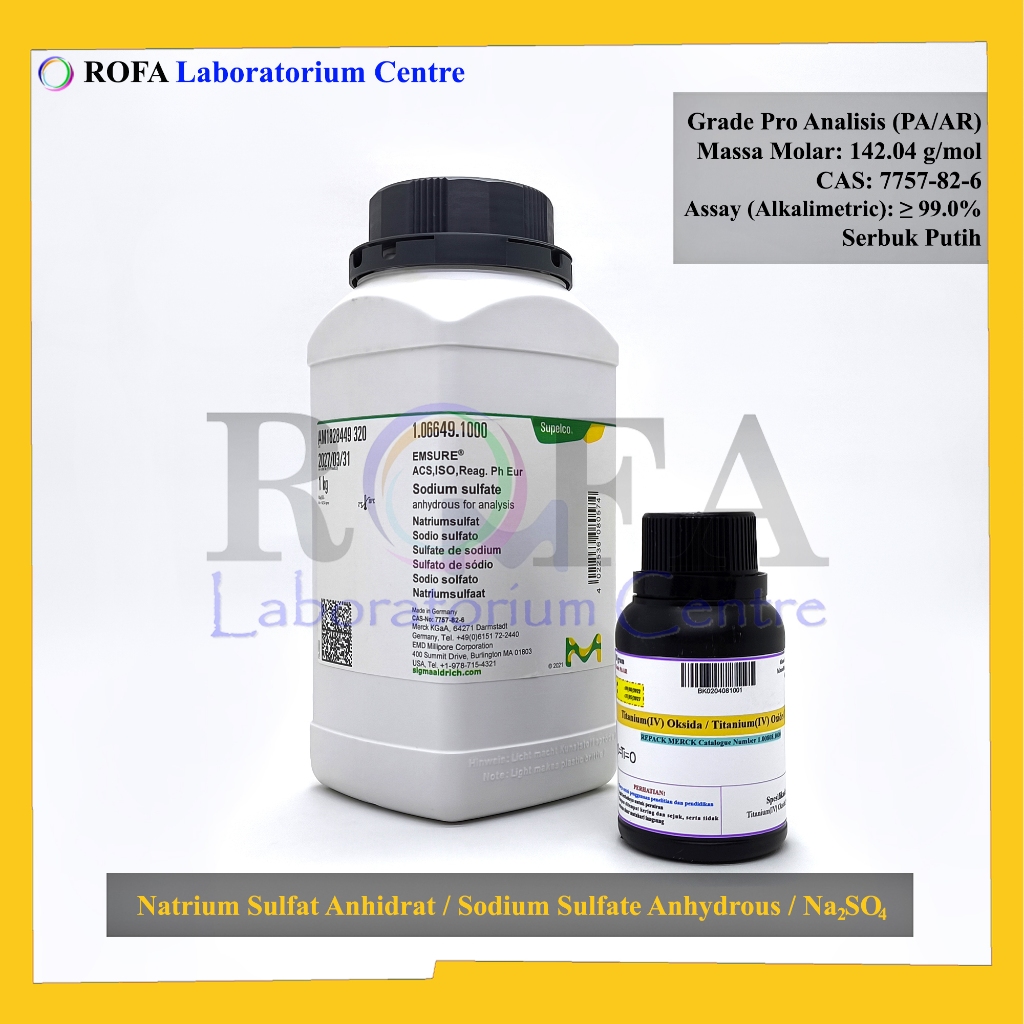 Jual Natrium Sulfat Anhidrat / Sodium Sulfate Anhydrous / Na2SO4 Pro ...