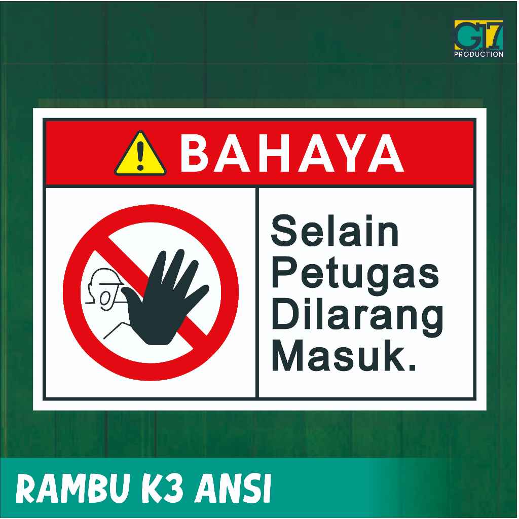 Jual Stiker Safety Sign Rambu K3 Ansi | Shopee Indonesia