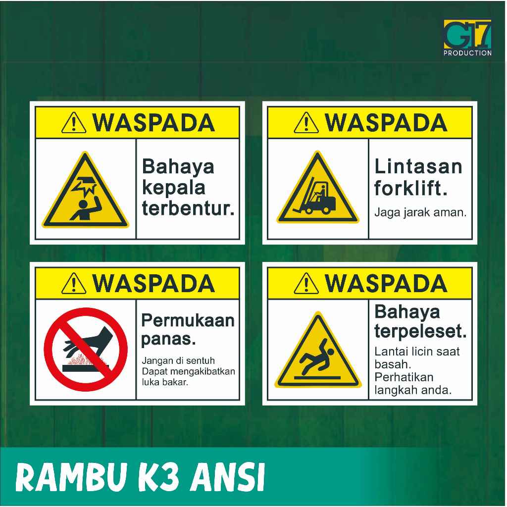 Jual Stiker Safety Sign Rambu K3 Ansi | Shopee Indonesia