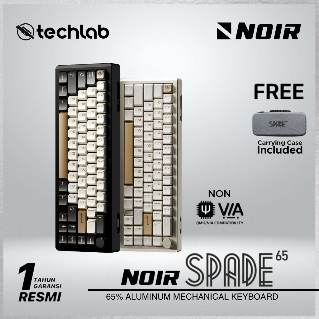 Jual Noir Spade65 / Spade 65 (Non QMK/VIA) 65% Aluminum Wireless ...
