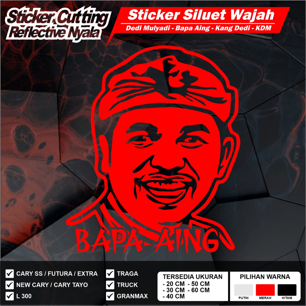 Jual STICKER CUTTING DEDI MULYADI BAPA AING / STICKER CUTTING DEDI ...