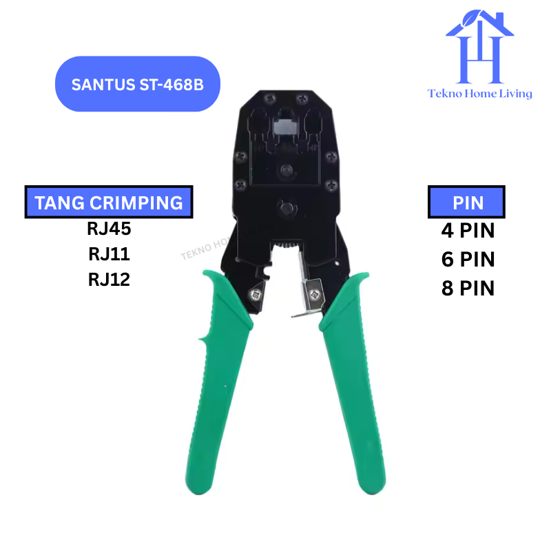 Jual Tang Crimping Press Skun RJ45 RJ11 RJ12 Santus ST-468B | Shopee ...