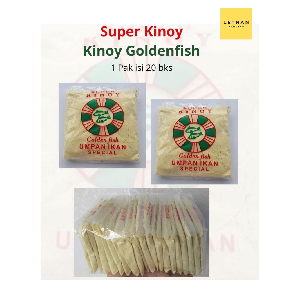Jual Kinoy Goldenfish / Kinoy GF pengeras umpan ( isi 20 bks ) | Shopee ...