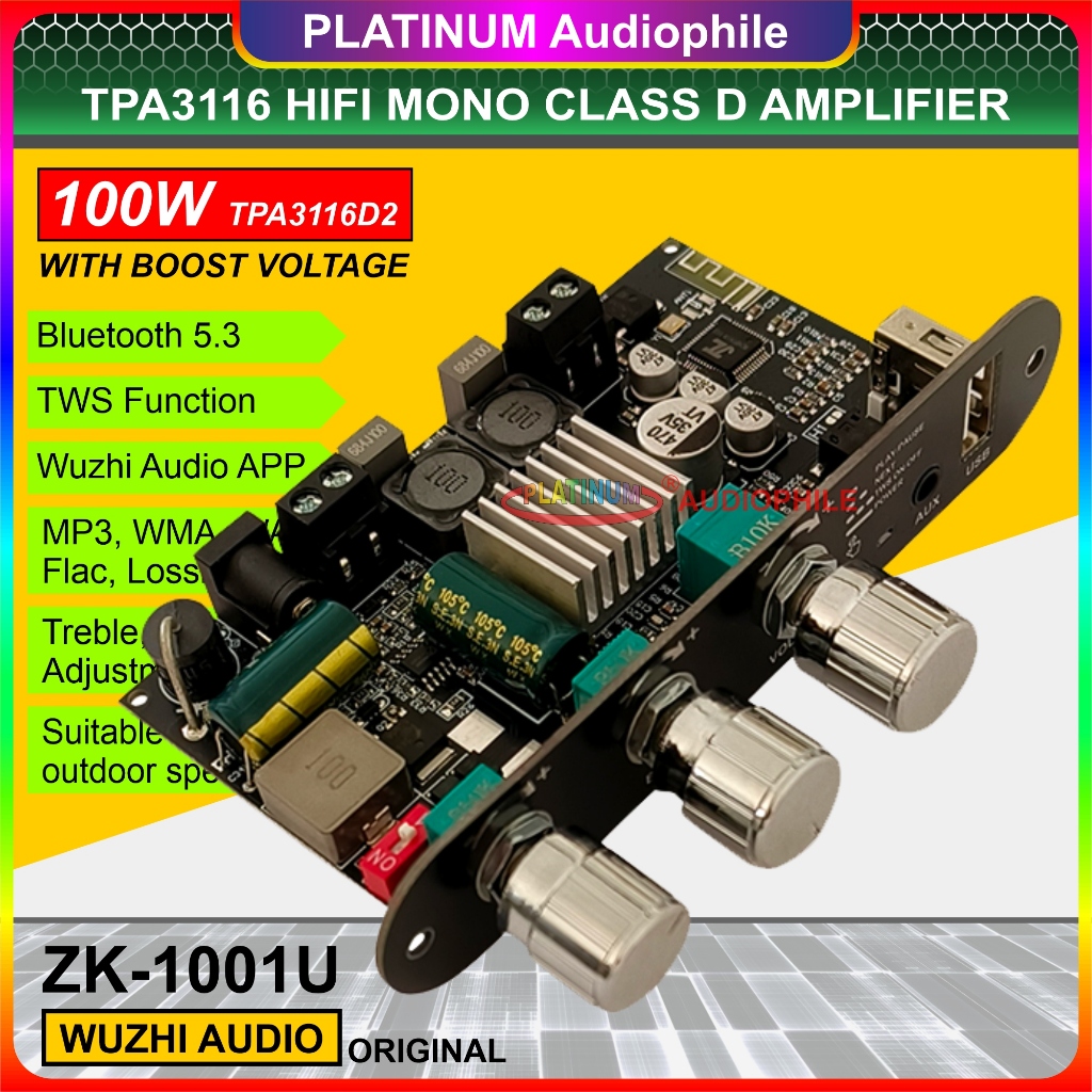 Jual TPA3116 Amplifier Class D Mono 100W TWS Bluetooth 5.3 Hifi ...