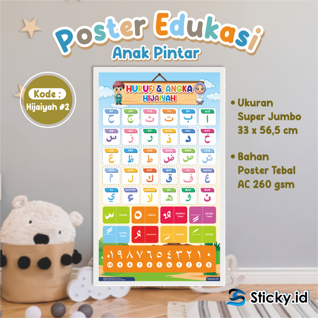 Jual POSTER BELAJAR EDUKASI ANAK BERAGAM VARIASI - POSTER GAMBAR ...