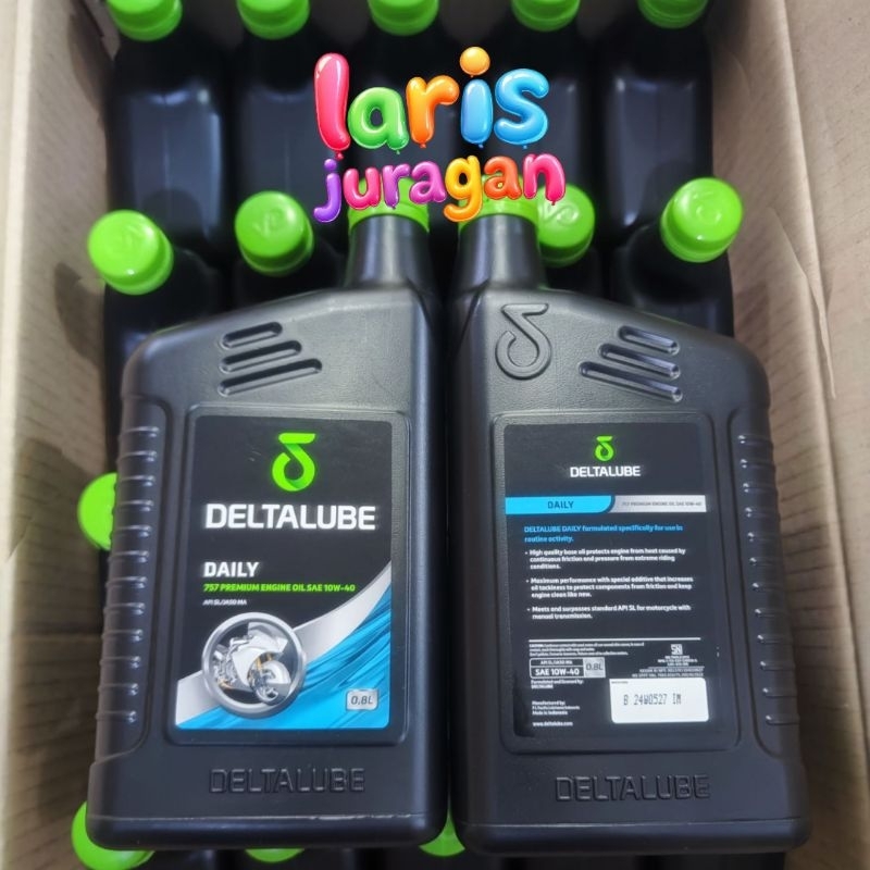 Jual 1 DUS = 20 BOTOL DELTALUBE DAILY 757 4T PREMIUM ENGINE OIL SAE 10W ...