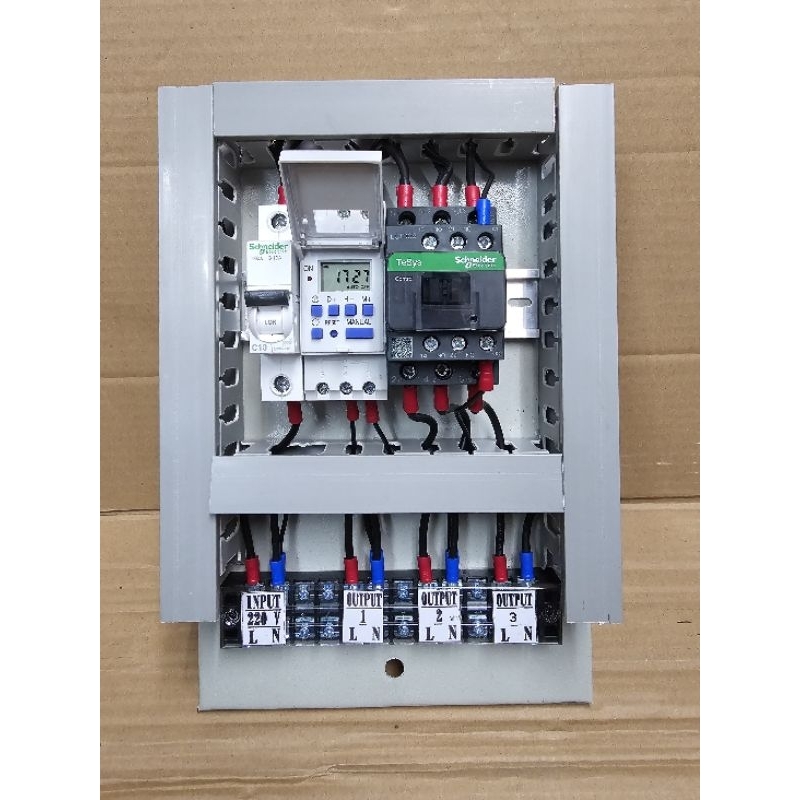 Jual panel timer lampu 3 output 1 timer weekly | Shopee Indonesia