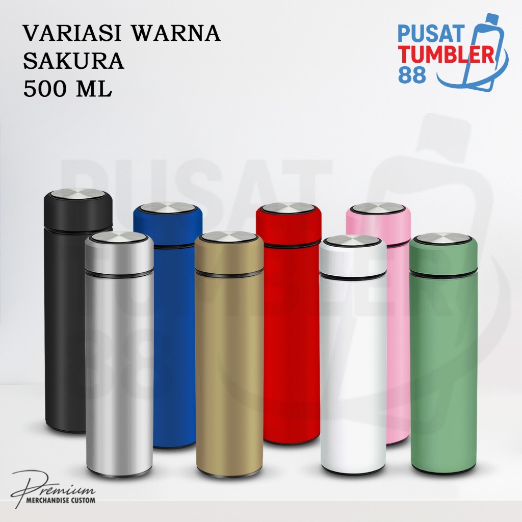 Jual [ MJG8002 ] TUMBLER SAKURA 500ML STAINLESS SUS 304 TAHAN PANAS ...