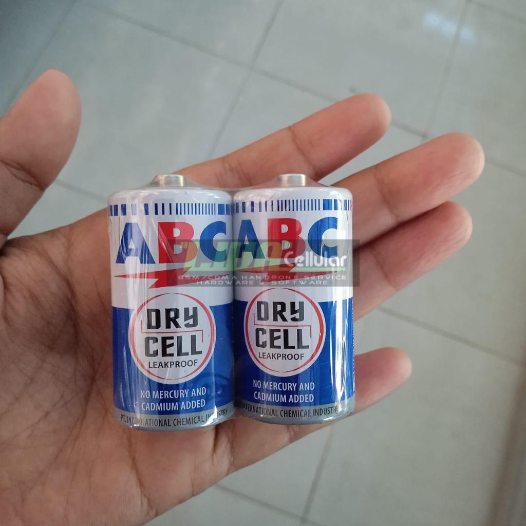 Jual BATERAI ABC BIRU TANGGUNG R14 SIZE C ISI 2 PCS | Shopee Indonesia