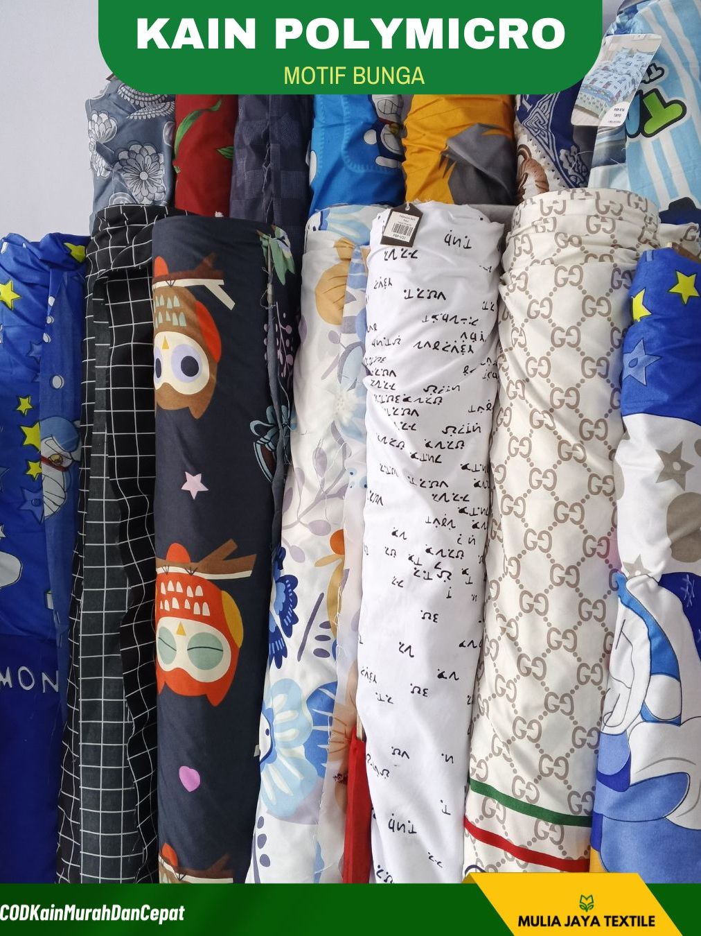 Jual Kain Polymicro Motif Bunga Motif Printing Motif Terbaru Murah PSP ...