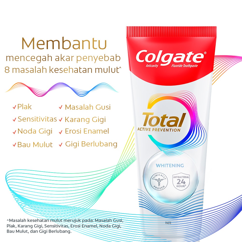 Jual Colgate Total Whitening Toothpaste 150g - Pasta Gigi (3pcs ...