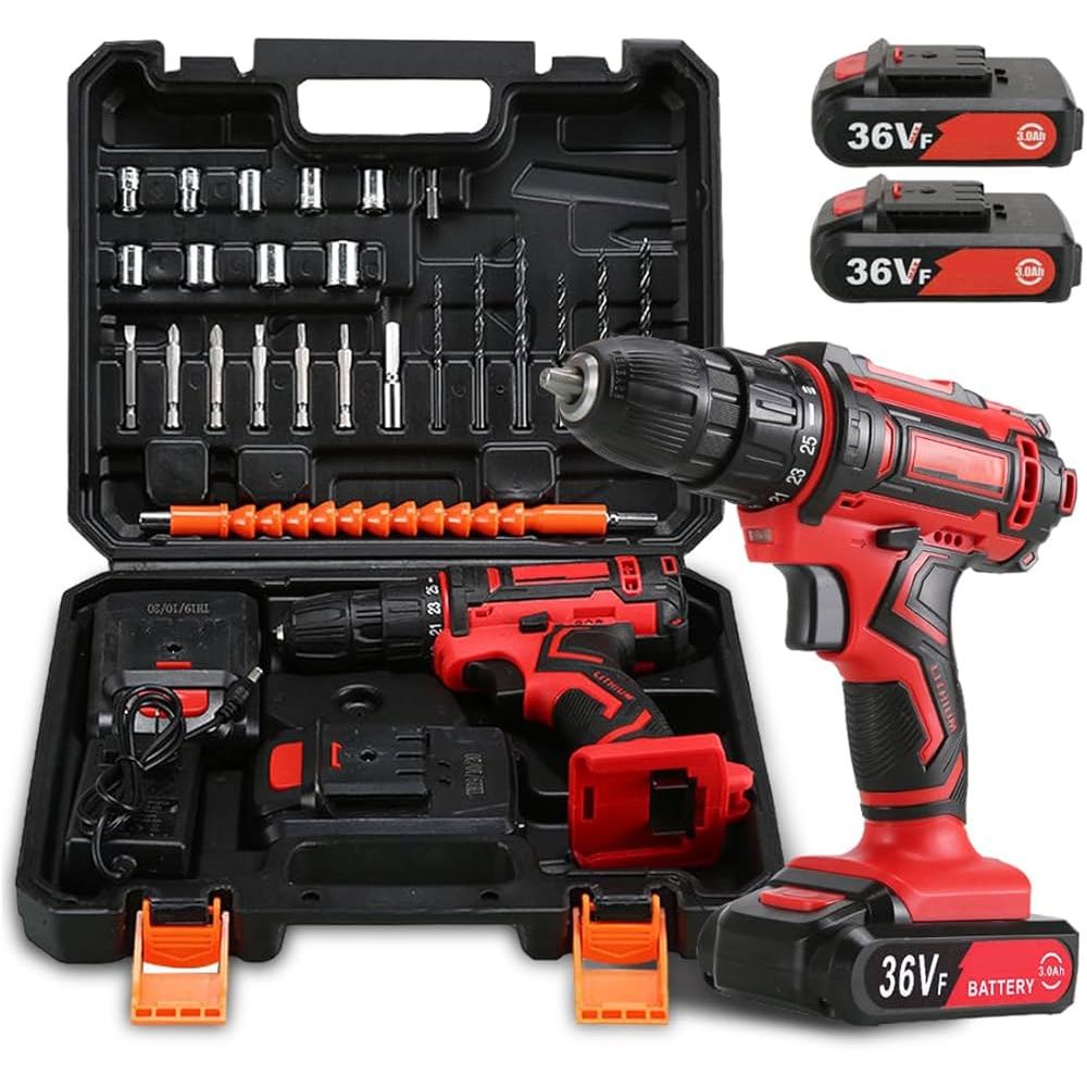 Jual Bor Listrik 36V ASLI Bor Impact baterai Cordless Untuk Besi Tembok ...