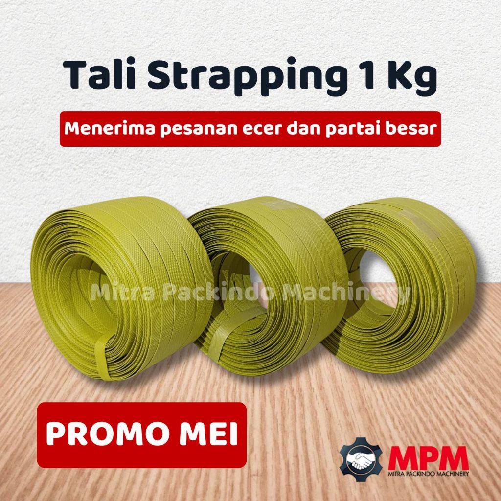 Jual PROMO MEI Tali Pengikat Packing Barang 1 Kilo STRAPPING Band 15 mm ...