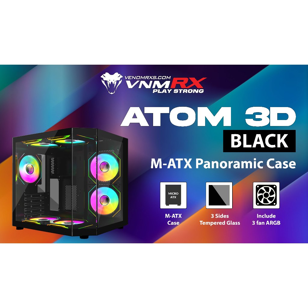 Jual CASING PC VENOMRX ATOM 3D | Shopee Indonesia