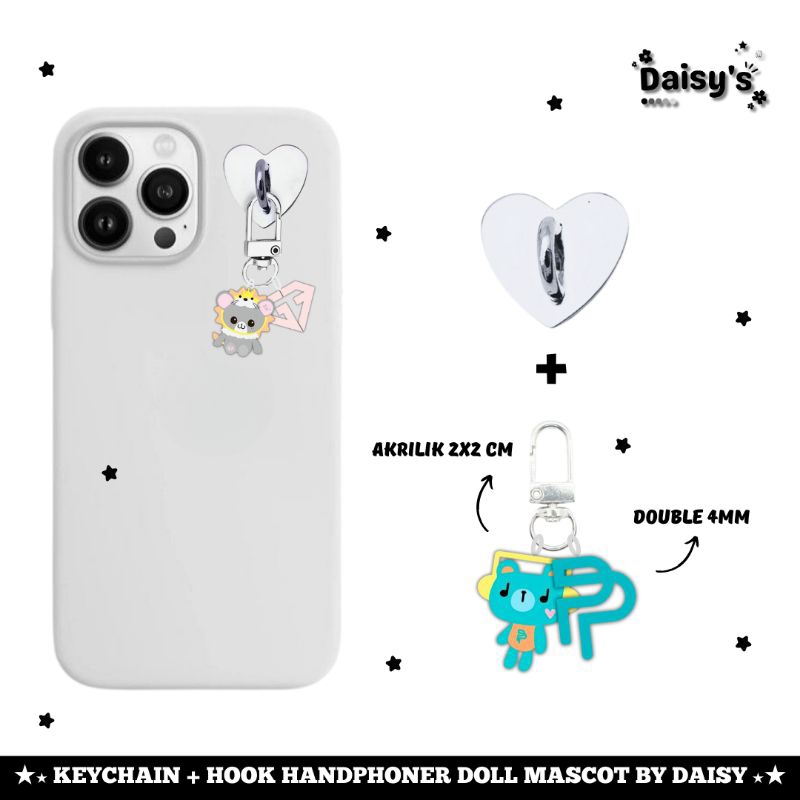 Jual KEYCHAIN + HOOK HANDPHONER DOLL MASCOT || AKSESORIS HANDPHONE ...