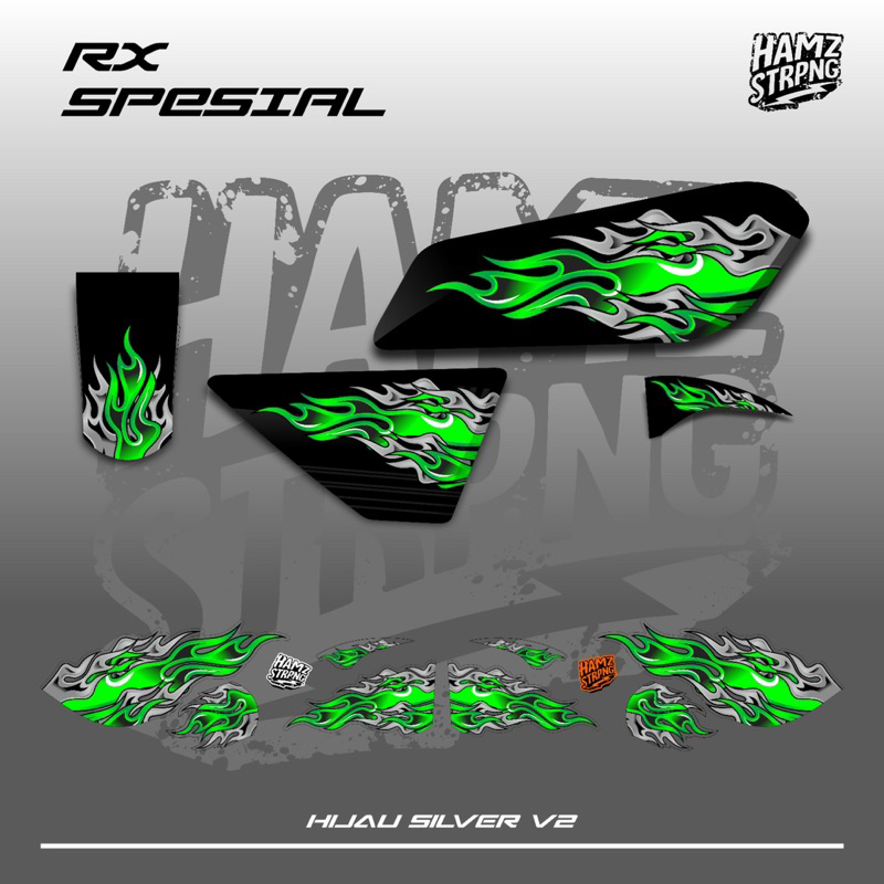 Jual Striping Transparan RX Spesial Api Fire Flame V2 2 Color | Shopee ...