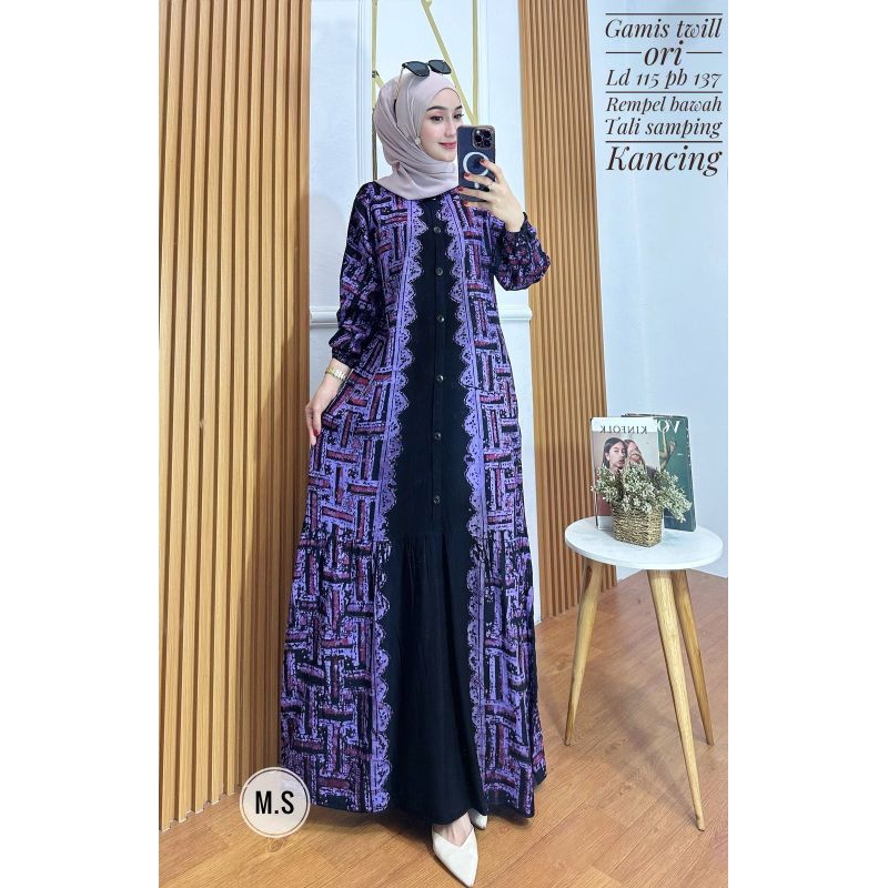 Gamis Twill Ori Gamis Twill Cap Shopee 5