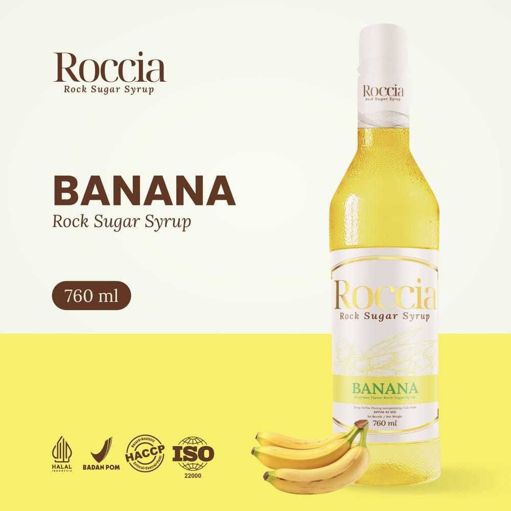 Jual Roccia Rock Sugar Syrup Banana - Syrup Gula Batu Rasa Banana 760ml ...