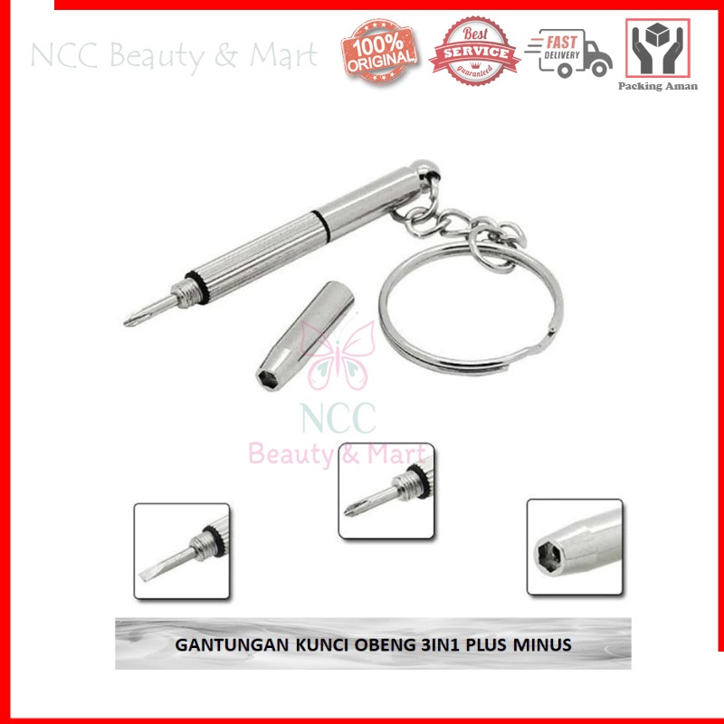 Jual * NCC * Gantungan Kunci Besi Stainless Obeng Emergency Tools Ganci ...