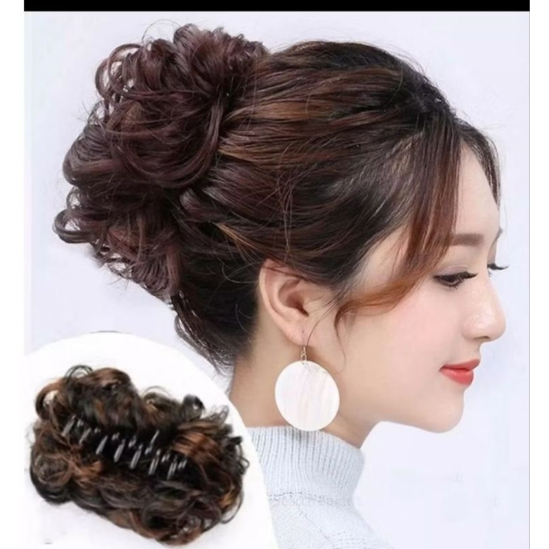 Jual JEPIT RAMBUT PALSU / sanggul acardion / sanggul rambut tambahan ...