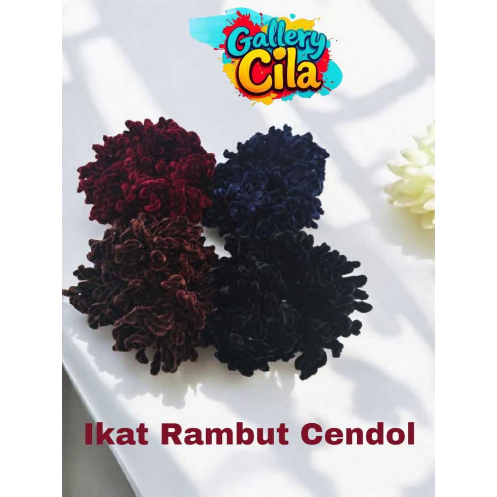 Jual Ikat Rambut/Ikat Rambut Cendol/Ikat Rambut Ubur Ubur/Hitam Cokelat ...