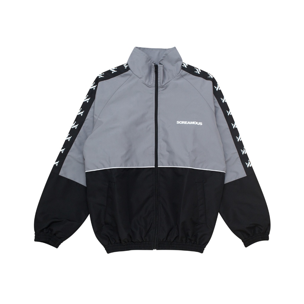 Jual Screamous Tracktop Jacket LAGOZ BLACK GREY | Shopee Indonesia
