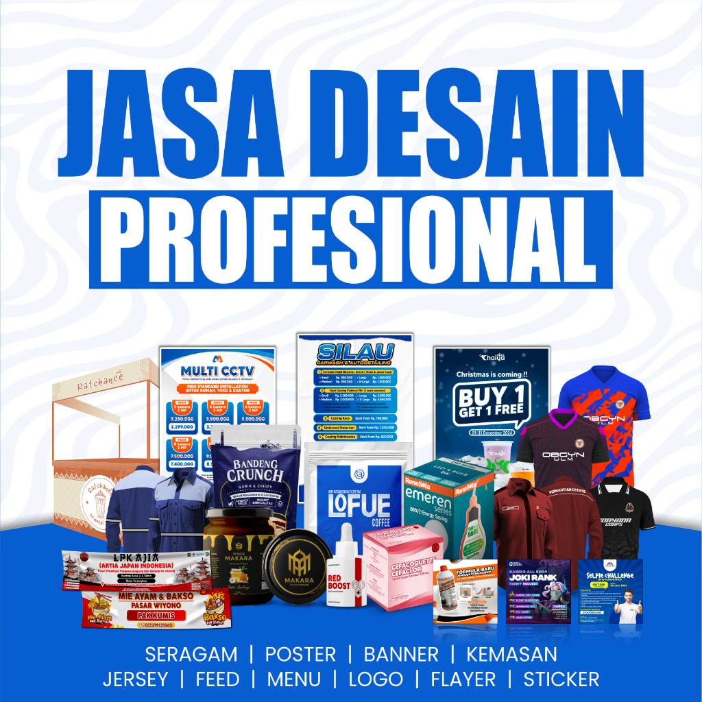 JASA DESAIN PREMIUM PROFESIONAL BERGARANSI  LOGO , BANNER , SPANDUK , UNDANGAN , STIKER , POSTER , FLYER , MOCKUP , SERAGAM , JERSEY , PAMFLET , DAFTAR MENU , FEED IG , SERTIFIKAT, DLL