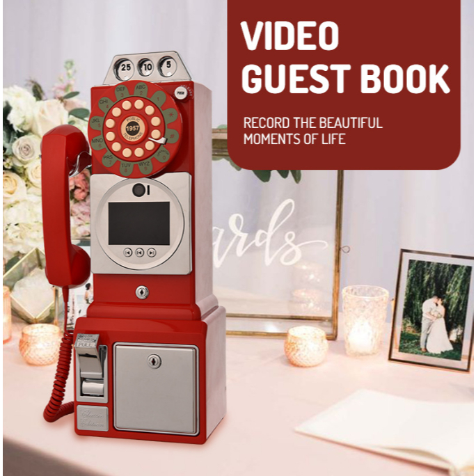 Jual Retro Wedding Video Guest Message Book Video Blessing Telephone ...