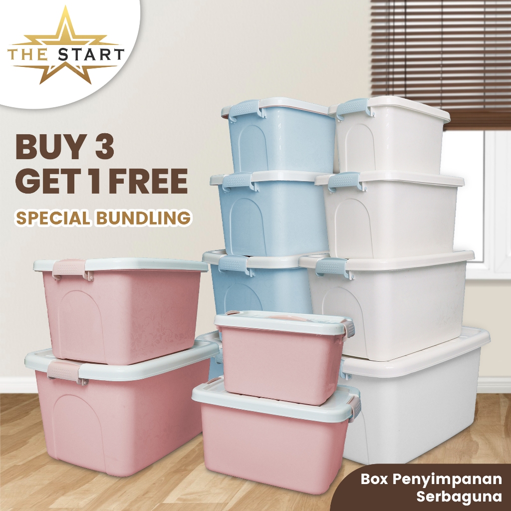 Jual Container Box Kotak Penyimpanan Storage Box Serbaguna BUY 1 Get 5 ...