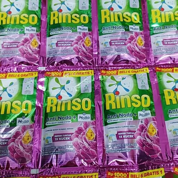 Jual RINSO CAIR SACHET / 1 RENCENG BELI 6 GRATIS 1 RINSO RENTENGAN ...