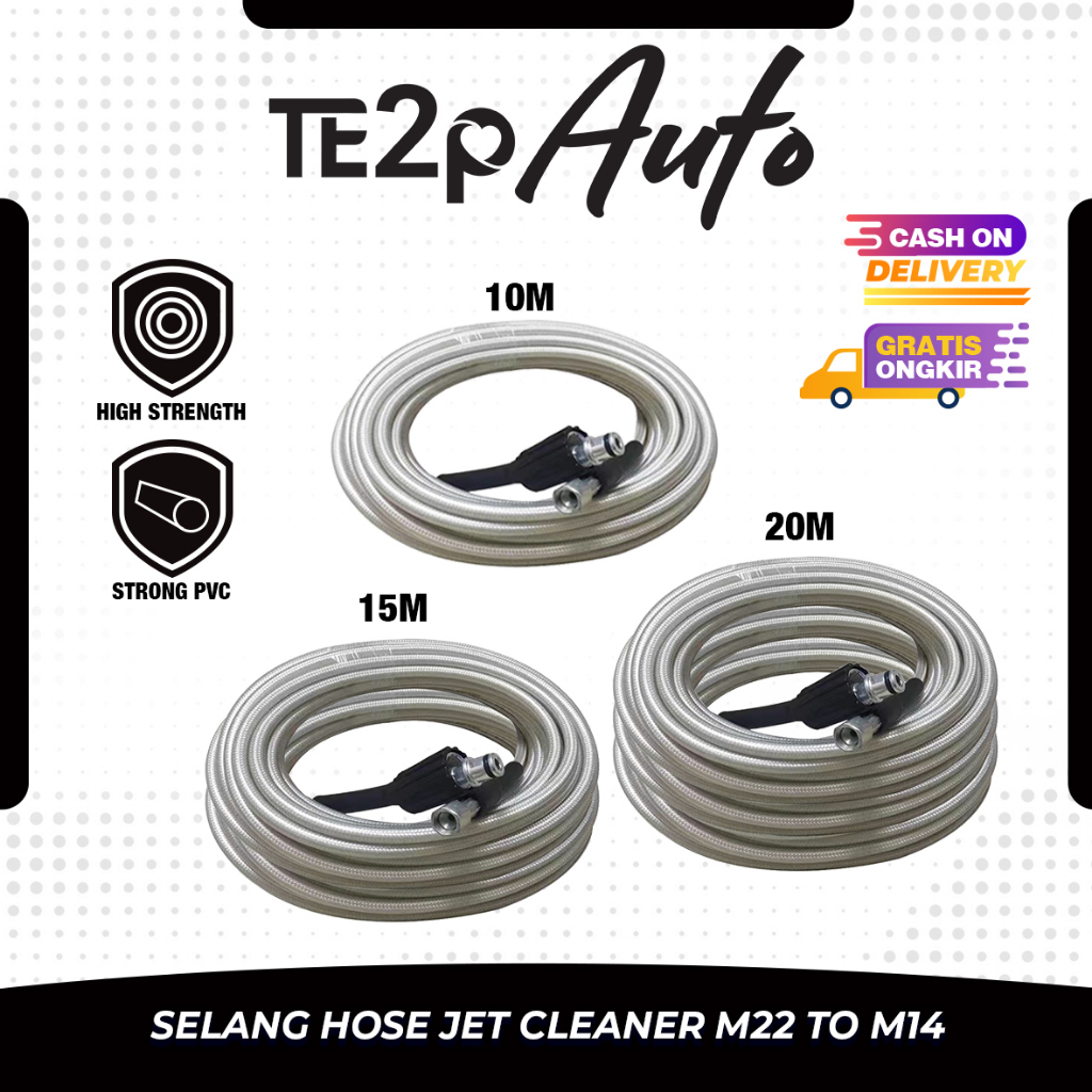 Jual Ikura Tools Selang Hose Mesin Jet Cleaner M22 x M14 Panjang 10M ...