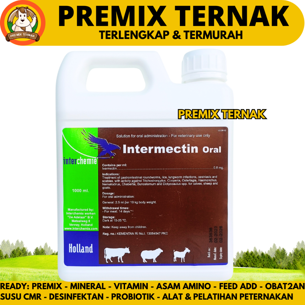 Jual INTERMECTIN ORAL 1 LITER ORIGINAL | Shopee Indonesia