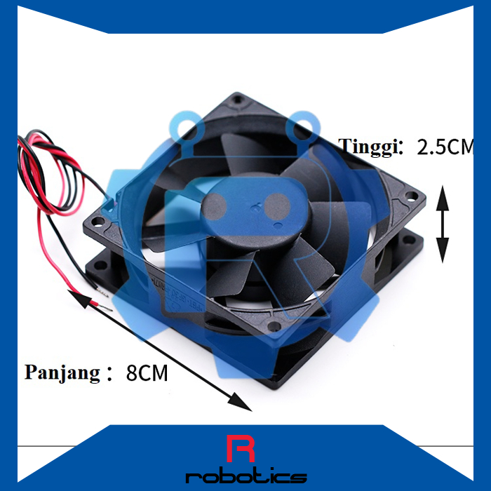 Jual Kipas 8x8cm 8cm 8 CM 12v DC Brushless Cooling Fan Angin Exhaust ...