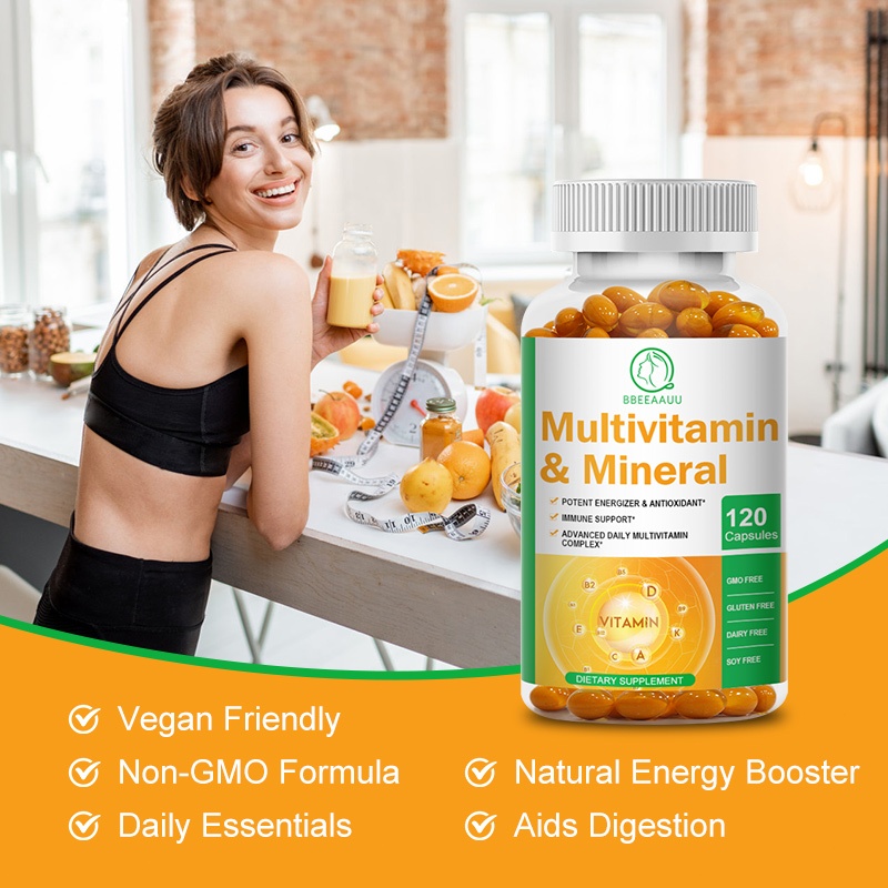 Jual BBEEAAUU Multivitamin & Mineral Kapsul dengan Vitamin A, C, B2, B3 ...