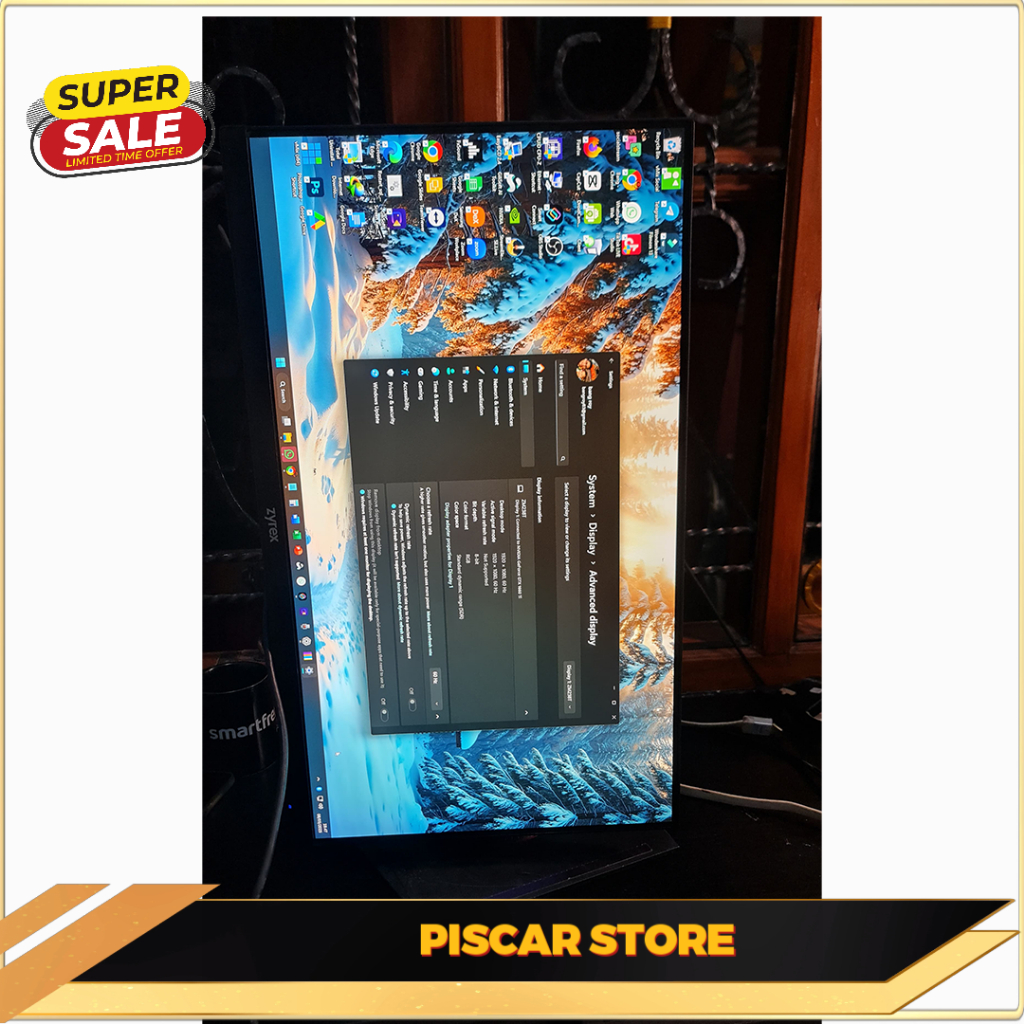 Jual Monitor Horizontal dan Vertikal Zyrex ZM-238T 24 Inci | Shopee ...