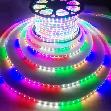 Paket Lampu LED Strip Selang RGB 2835 Outdoor 10M 15M 20M 25M 30M 220V LED RGB Waterproof