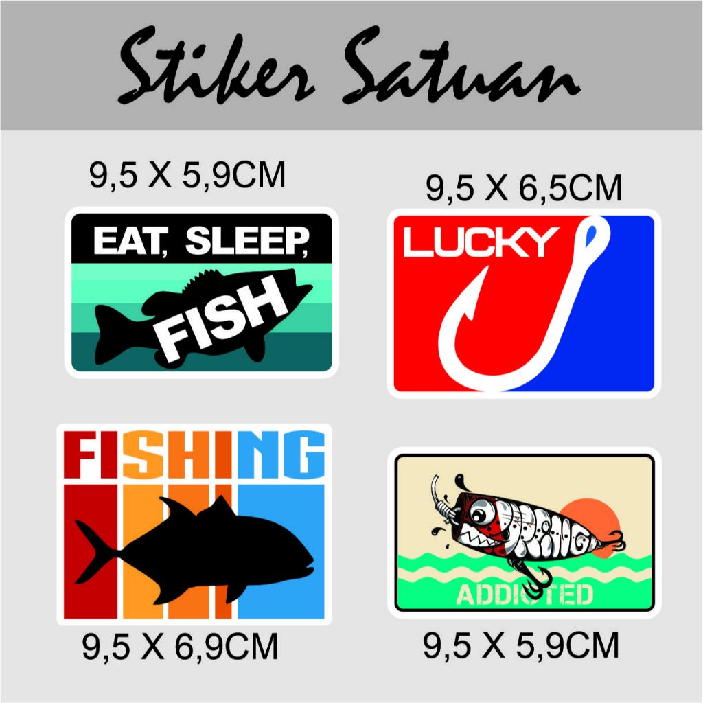 Jual Stiker Brand Mancing Tackle Box Pancing Alat Memancing Sticker ...