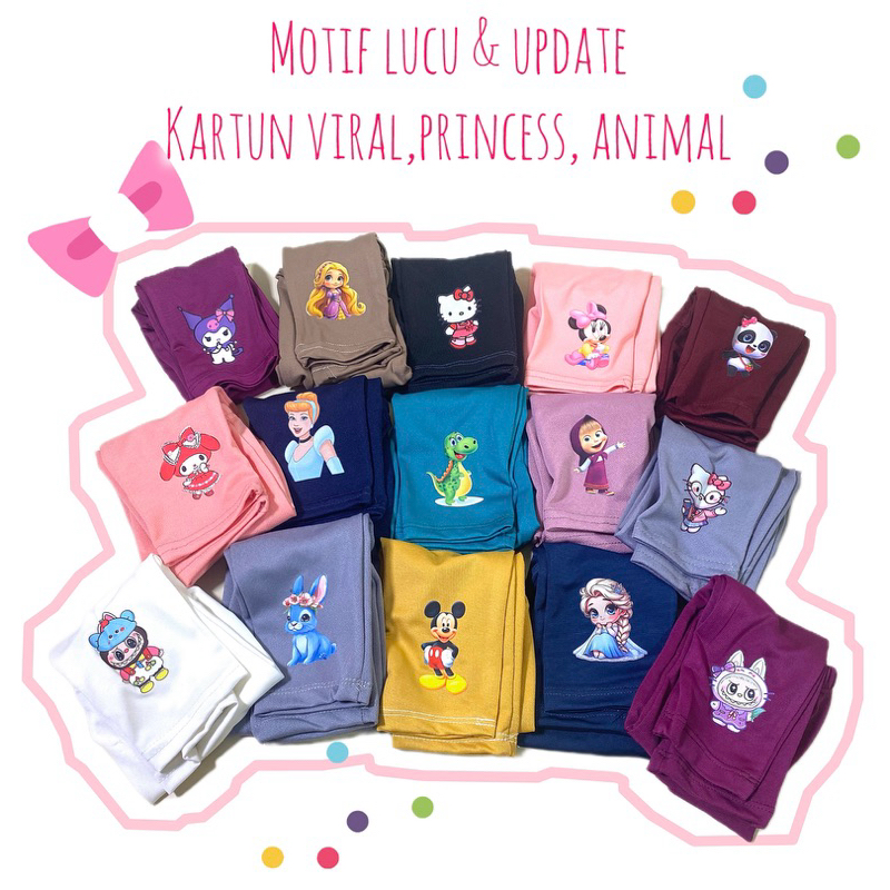 Legging Anak Motif Gambar Karakter Lucu Unik Kartun - foto 3