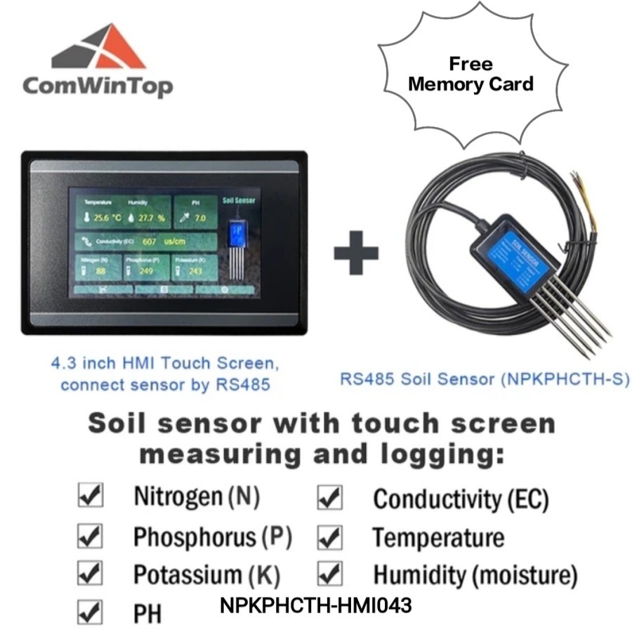 Jual Measuring and Logging Soil Moisture Temperature Humidity EC PH NPK ...